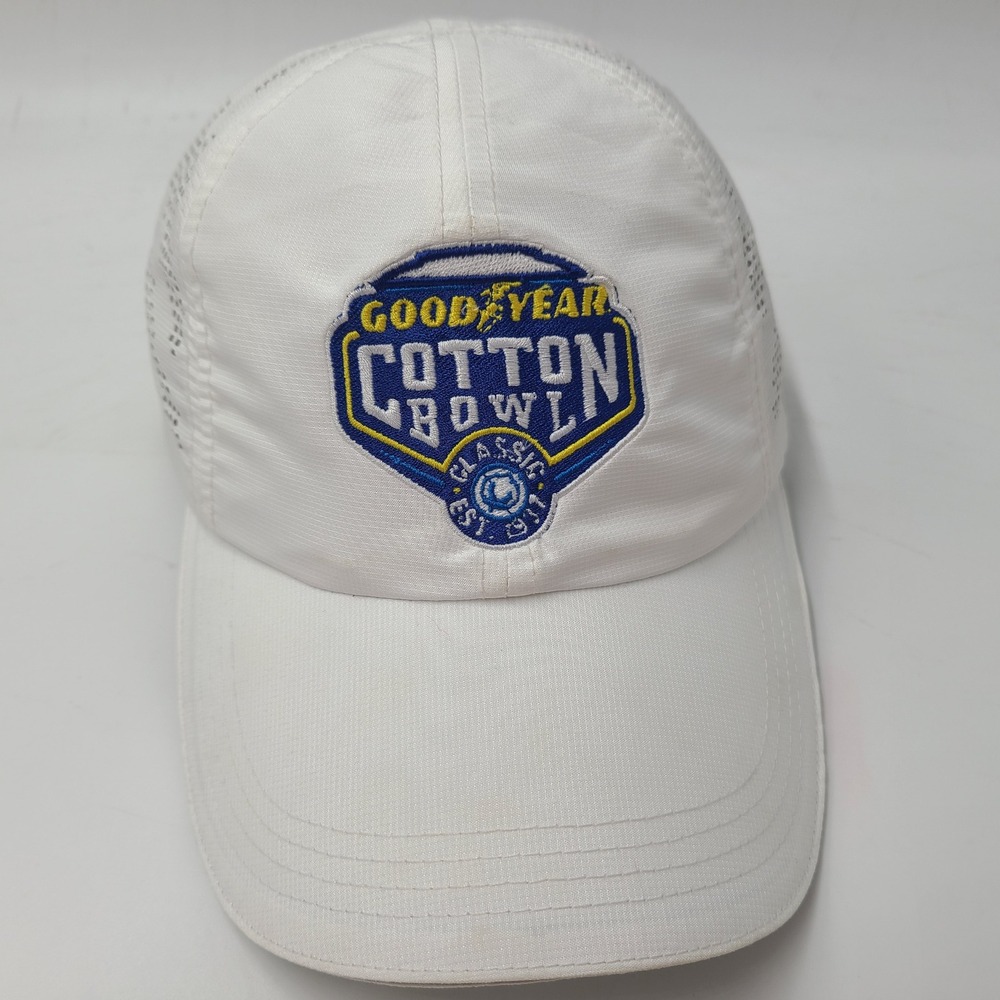 Goodyear Cotton Bowl Hat Adjustable Hit Wear White NCAA Football Casual Logo Men